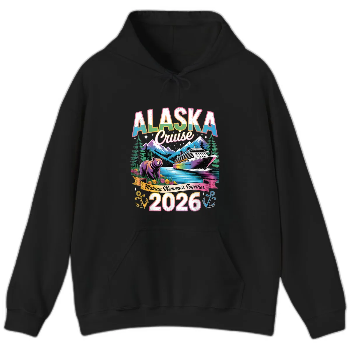 Alaska Cruise Making Memories Together 2026 Hoodie in Black