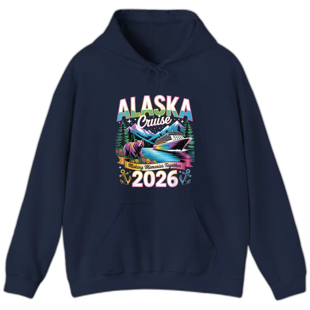 Alaska Cruise Making Memories Together 2026 Hoodie in Navy
