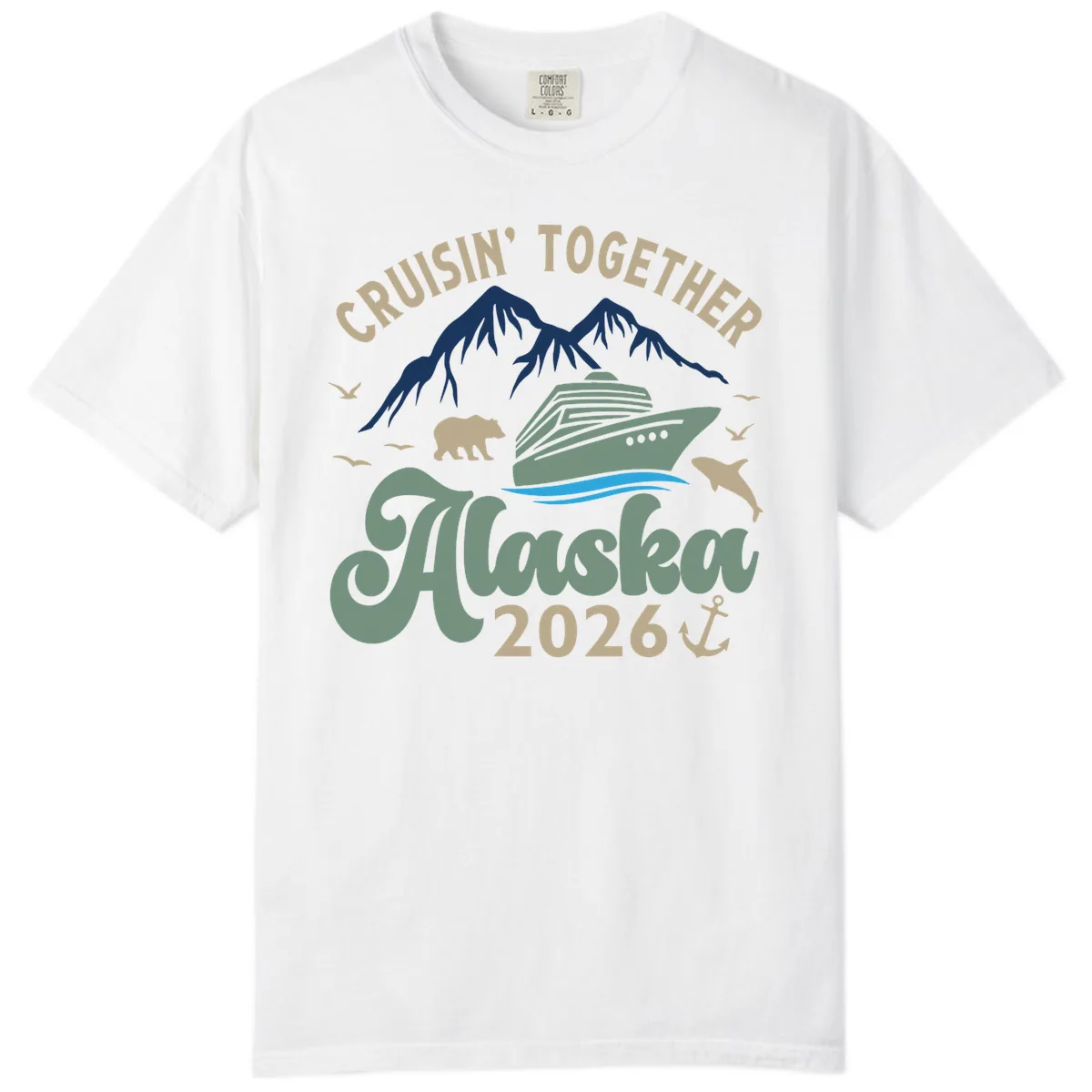 Cruisin' Together Alaska 2026 Design Comfort Color in White