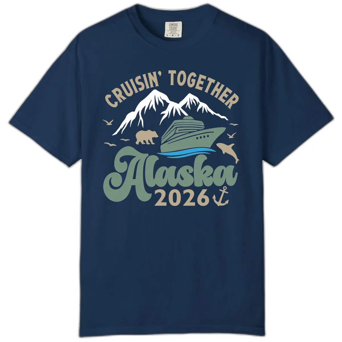 Cruisin' Together Alaska 2026 Design Comfort Color in Navy