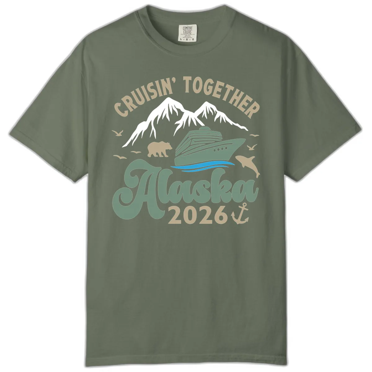 Cruisin' Together Alaska 2026 Design Comfort Color in Moss