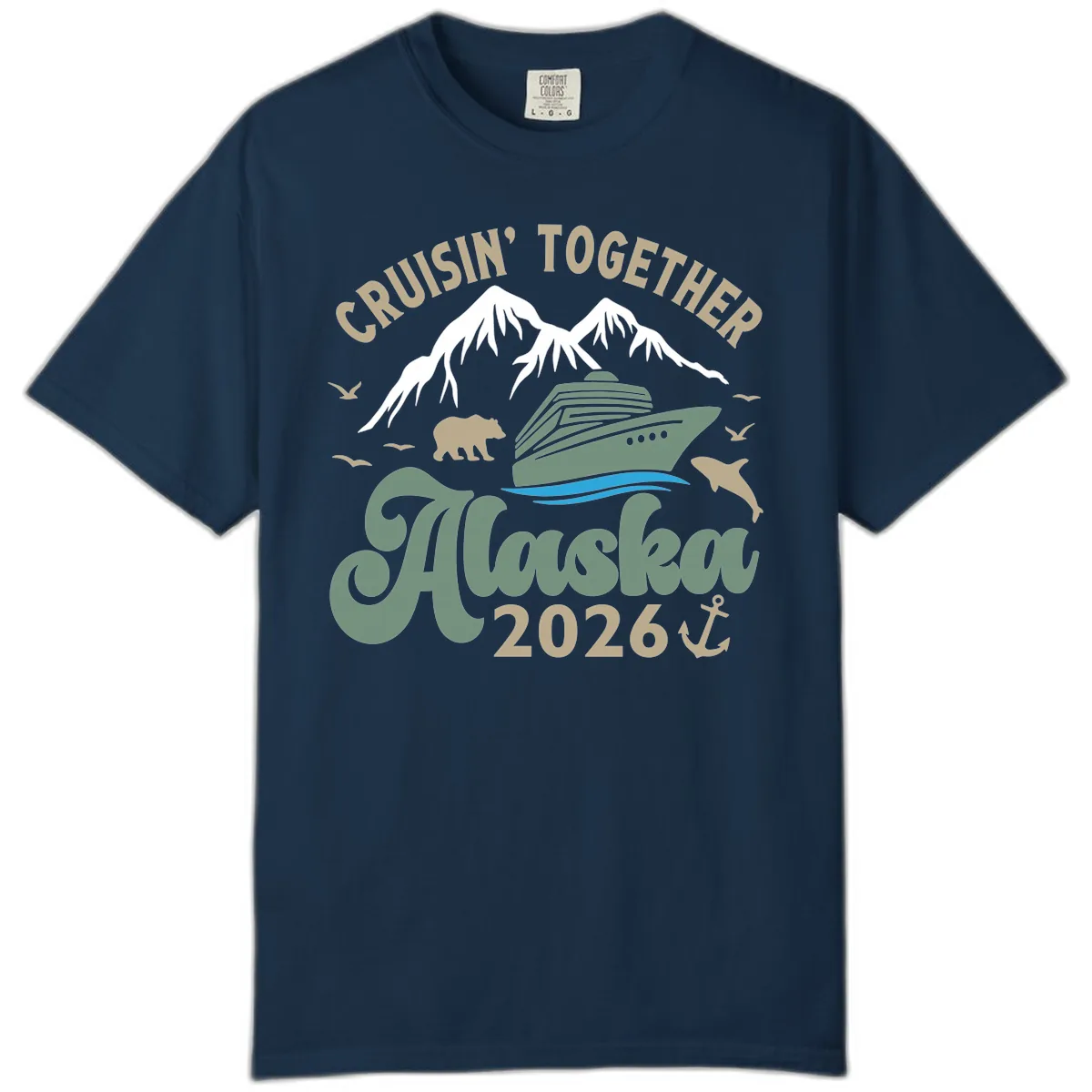 Cruisin' Together Alaska 2026 Design Comfort Color in True Navy
