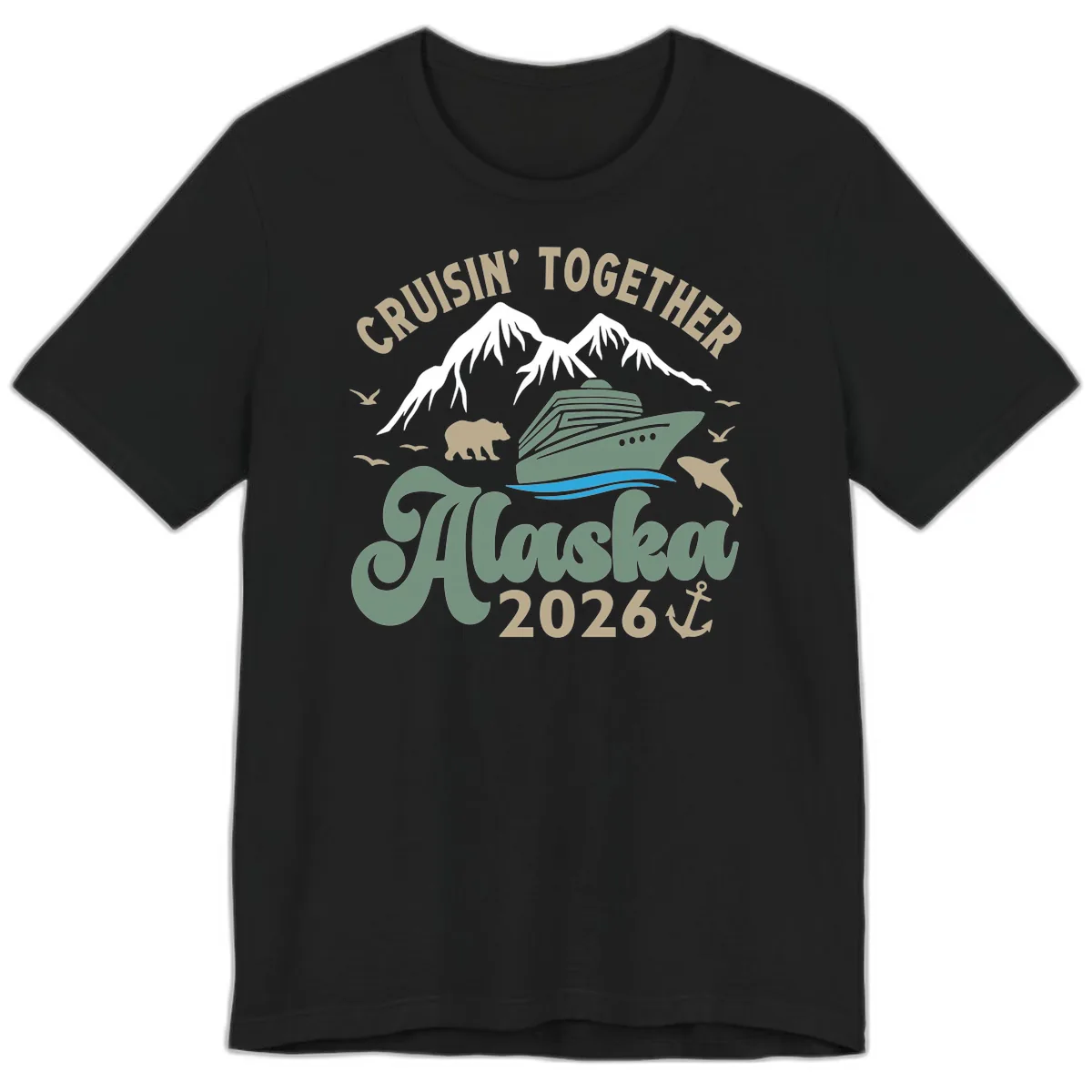 Cruisin' Together Alaska 2026 Design Premium T-Shirt in Black
