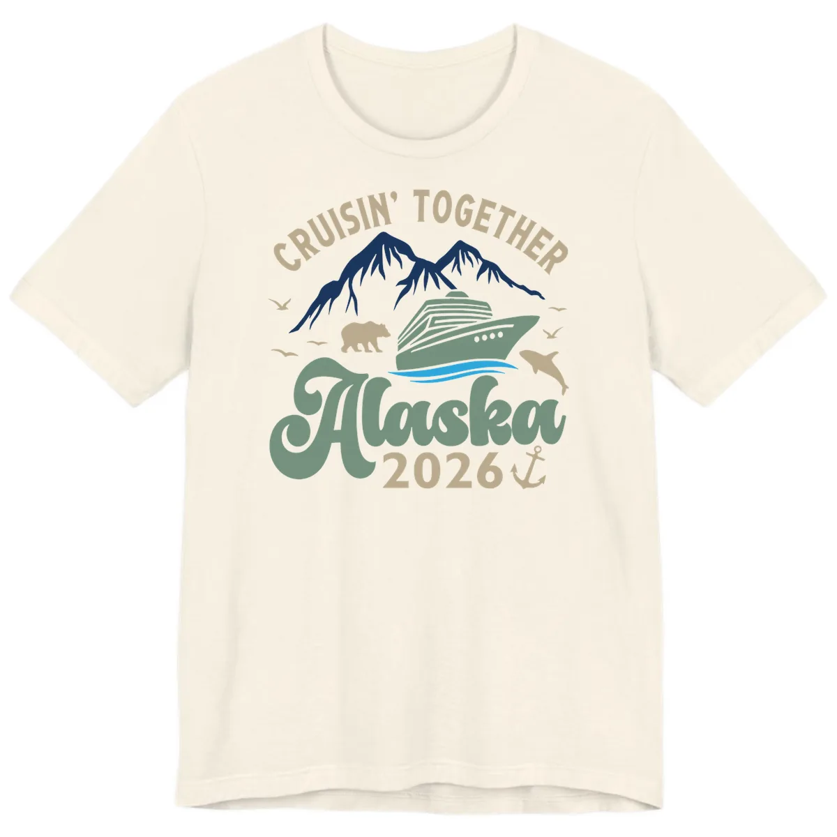 Cruisin' Together Alaska 2026 Design Premium T-Shirt in Natural