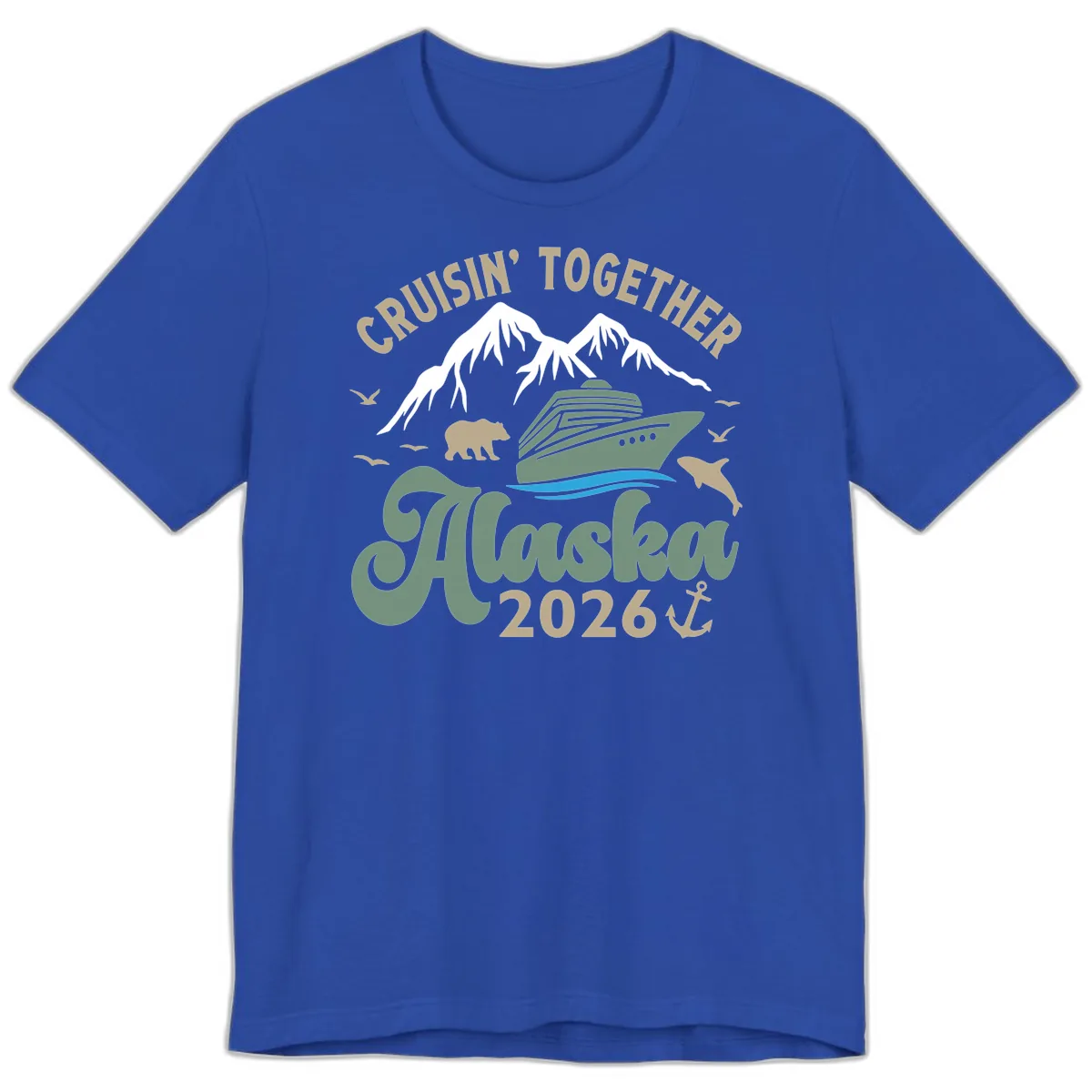 Cruisin' Together Alaska 2026 Design Premium T-Shirt in True Royal