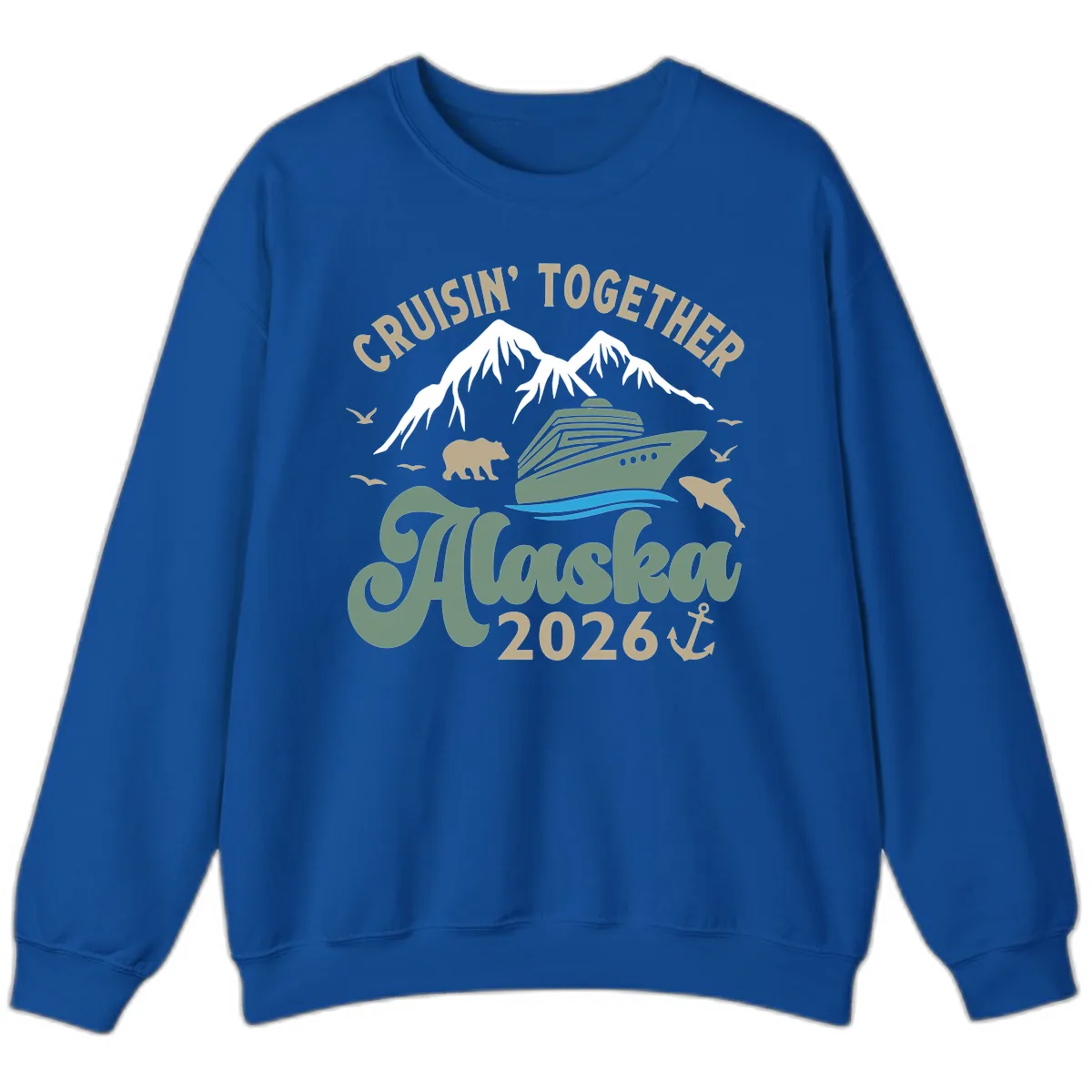 Cruisin' Together Alaska 2026 Design Sweatshirt in Royal