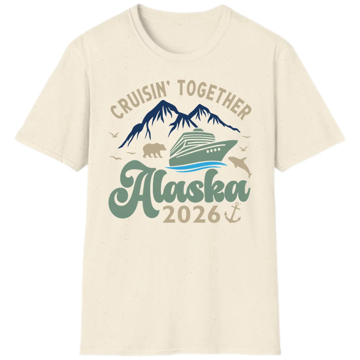 Cruisin' Together Alaska 2026 Design T-Shirt in Natural