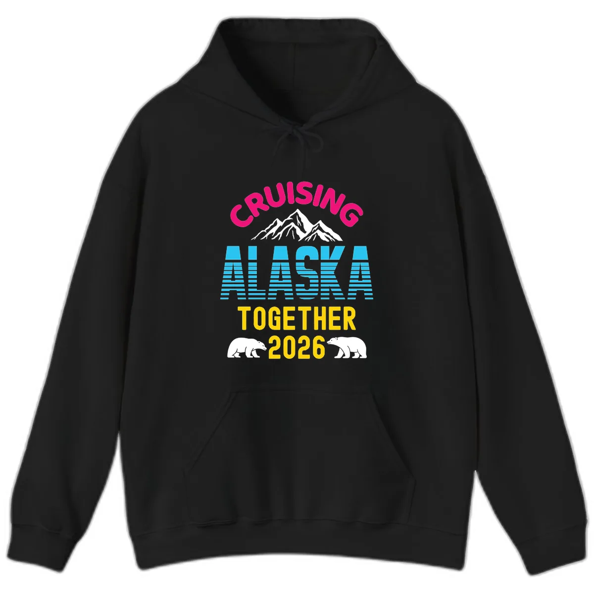Cruising Alaska Together 2026 Scenic Design Hoodie in Black