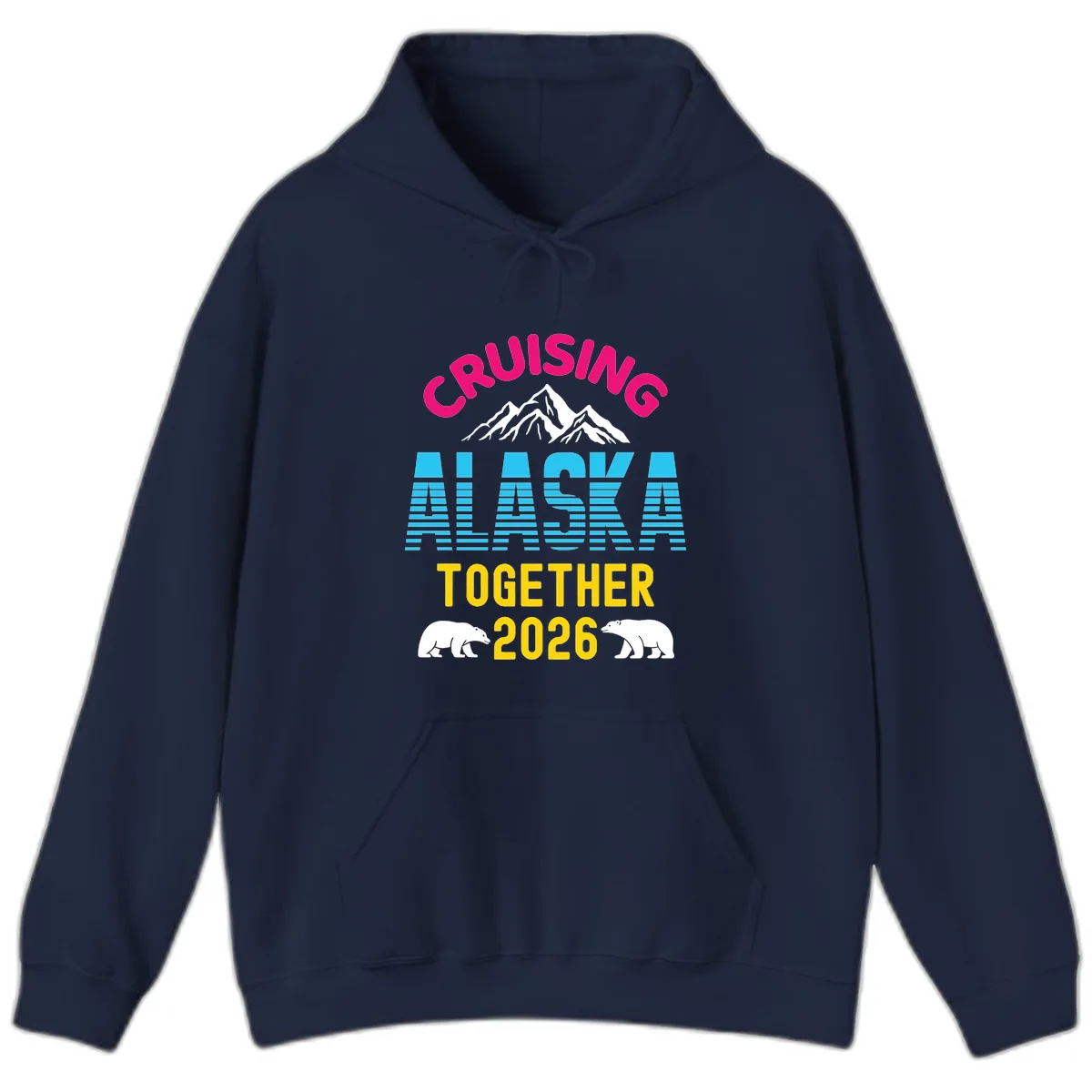 Cruising Alaska Together 2026 Scenic Design Hoodie in Navy