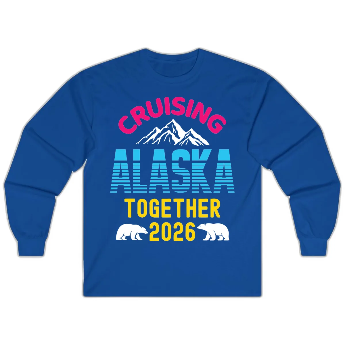 Cruising Alaska Together 2026 Scenic Design Long Sleeve in Royal