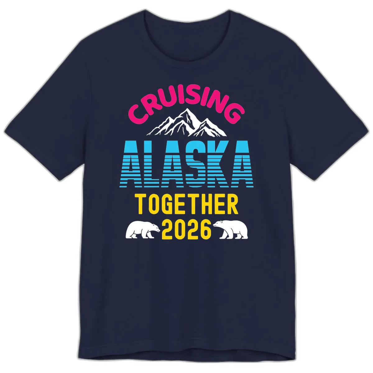 Cruising Alaska Together 2026 Scenic Design Premium T-Shirt in Navy