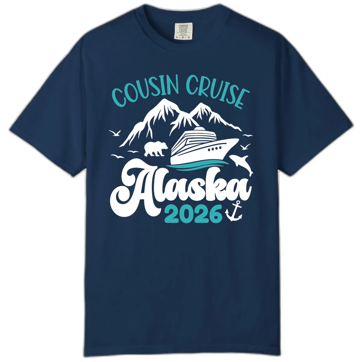 Cousin Cruise Alaska 2026 Voyage Comfort Color in Navy