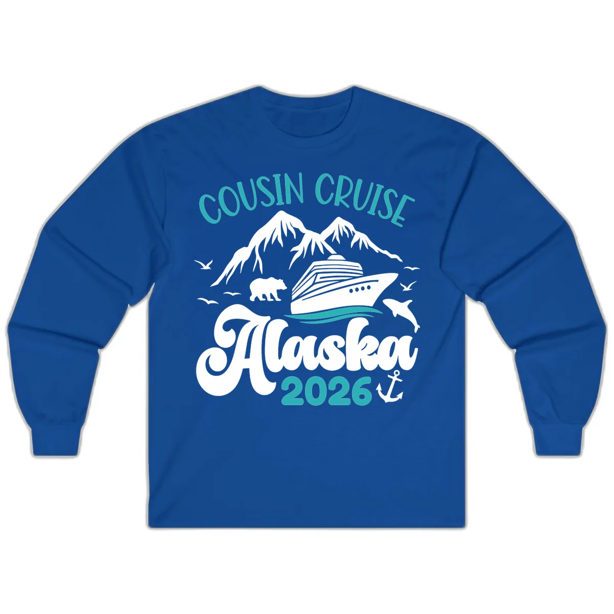 Cousin Cruise Alaska 2026 Voyage Long Sleeve in Royal
