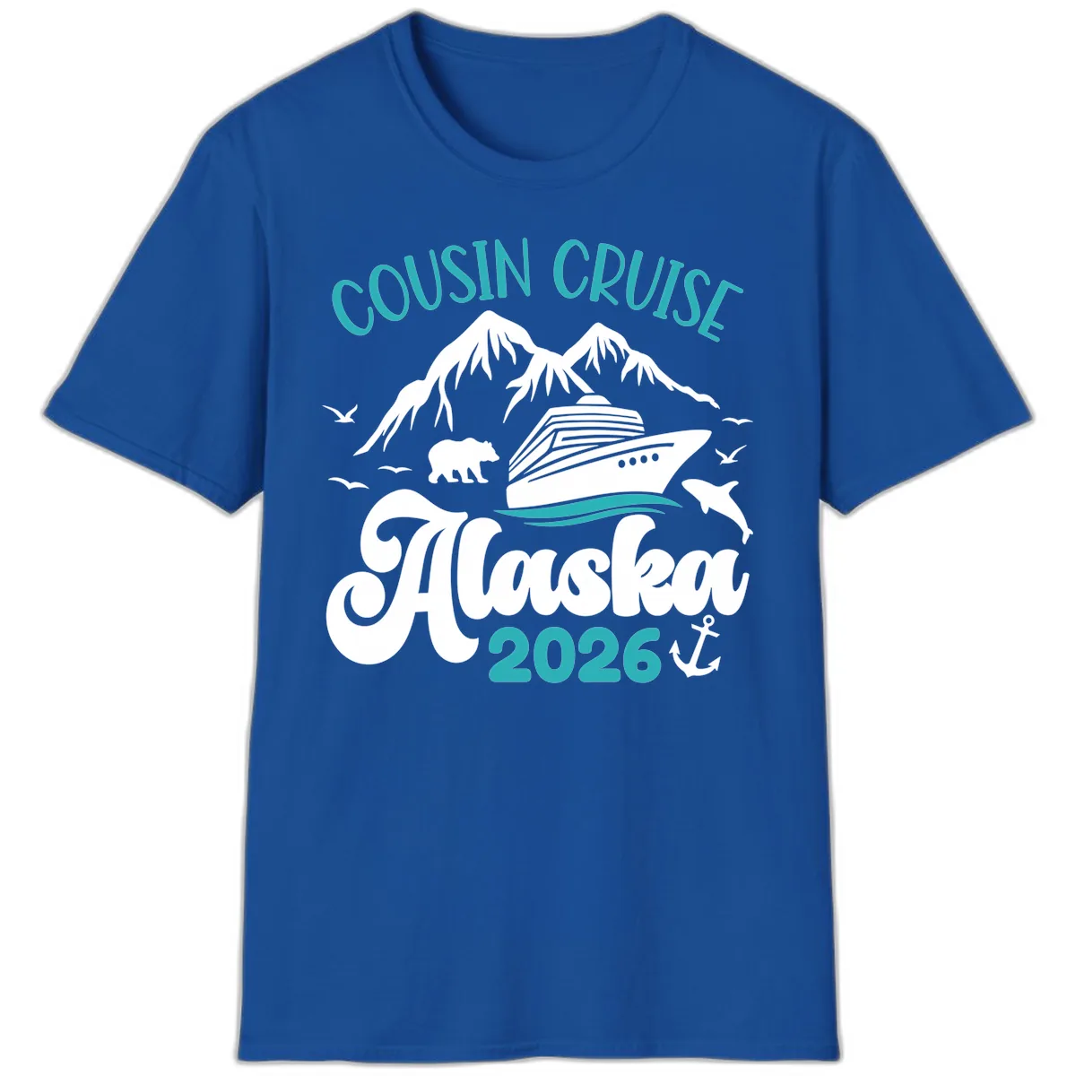 Cousin Cruise Alaska 2026 Voyage T-Shirt in Royal