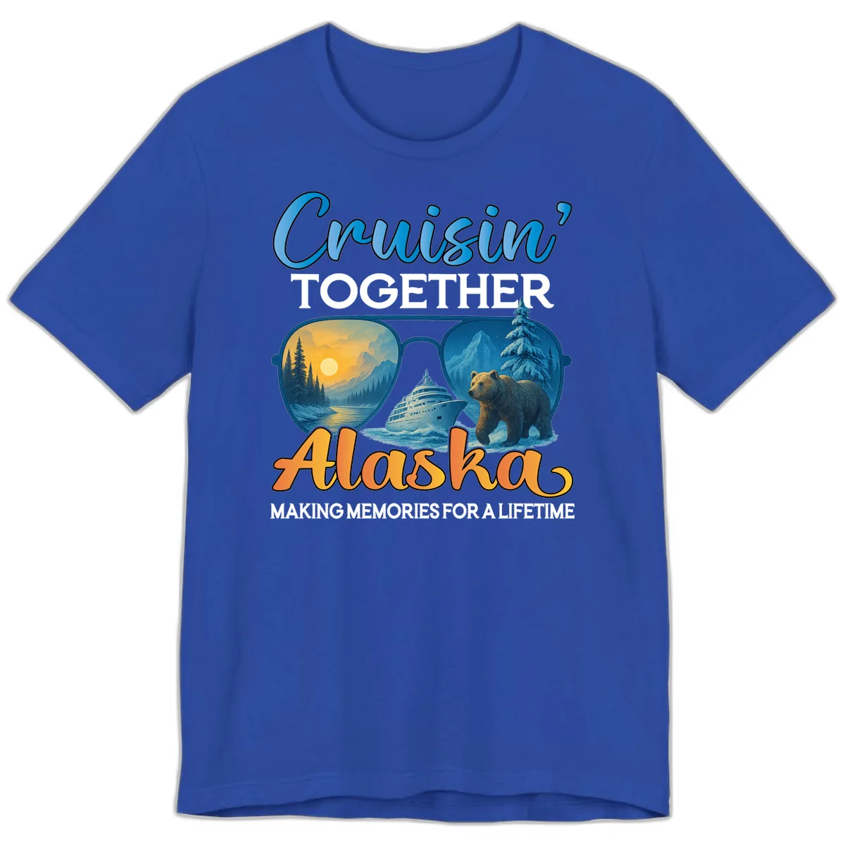 Cruisin' Together Alaska Sunglasses Bear Premium T-Shirt in True Royal