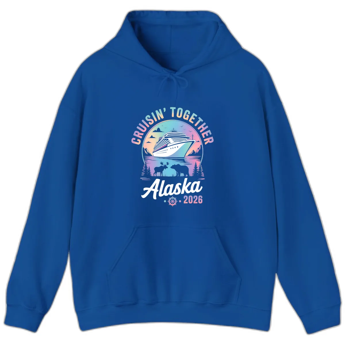 Cruisin' Together Alaska 2026 Cruise Hoodie in Royal