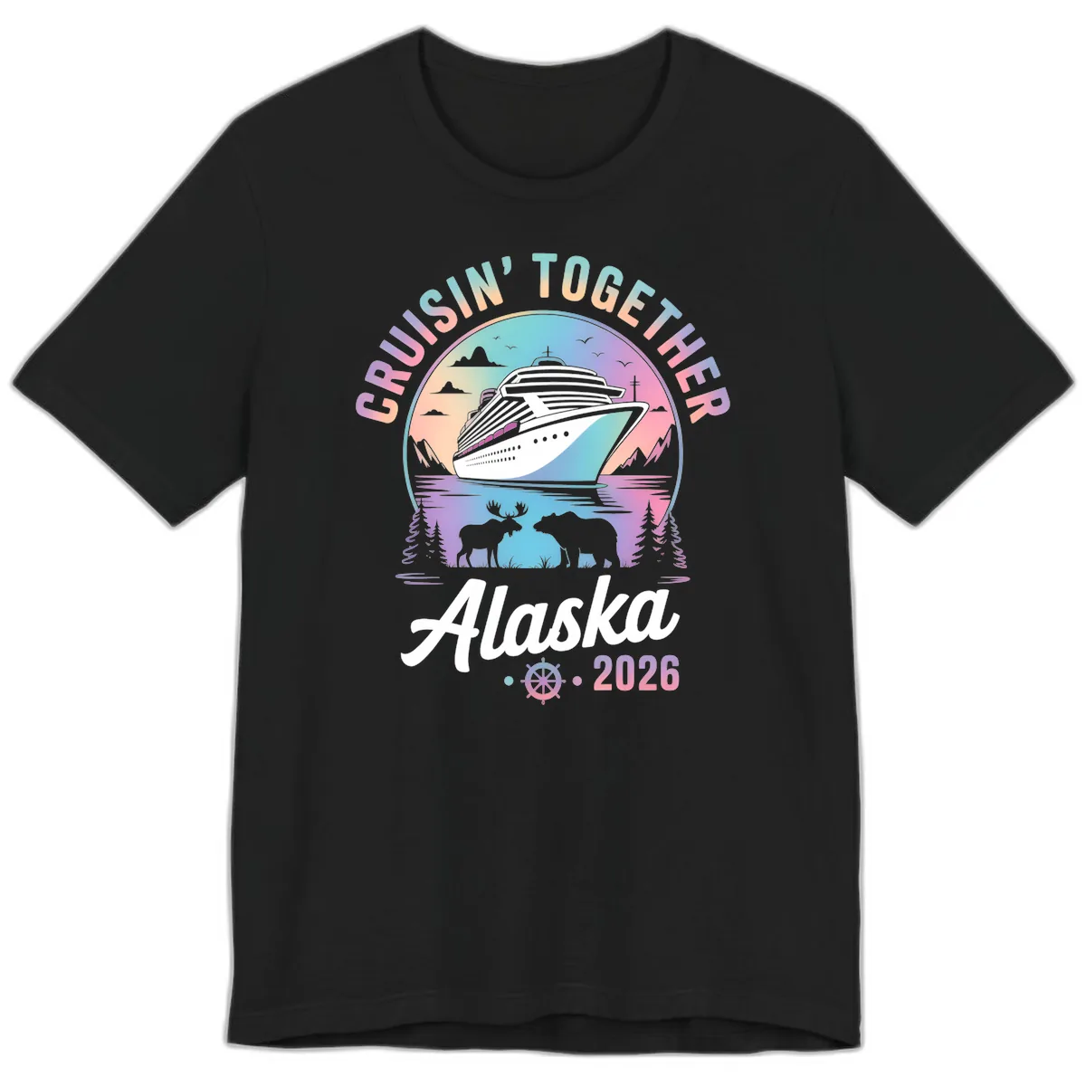 Cruisin' Together Alaska 2026 Cruise Premium T-Shirt in Black