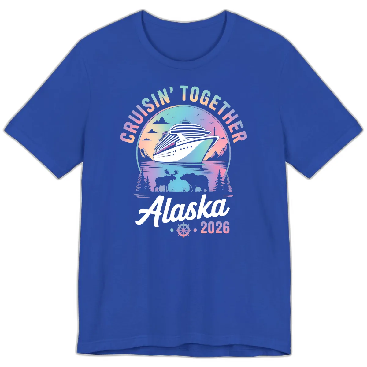 Cruisin' Together Alaska 2026 Cruise Premium T-Shirt in True Royal