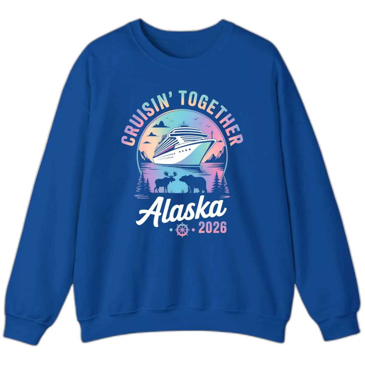 Cruisin' Together Alaska 2026 Cruise Sweatshirt in Royal