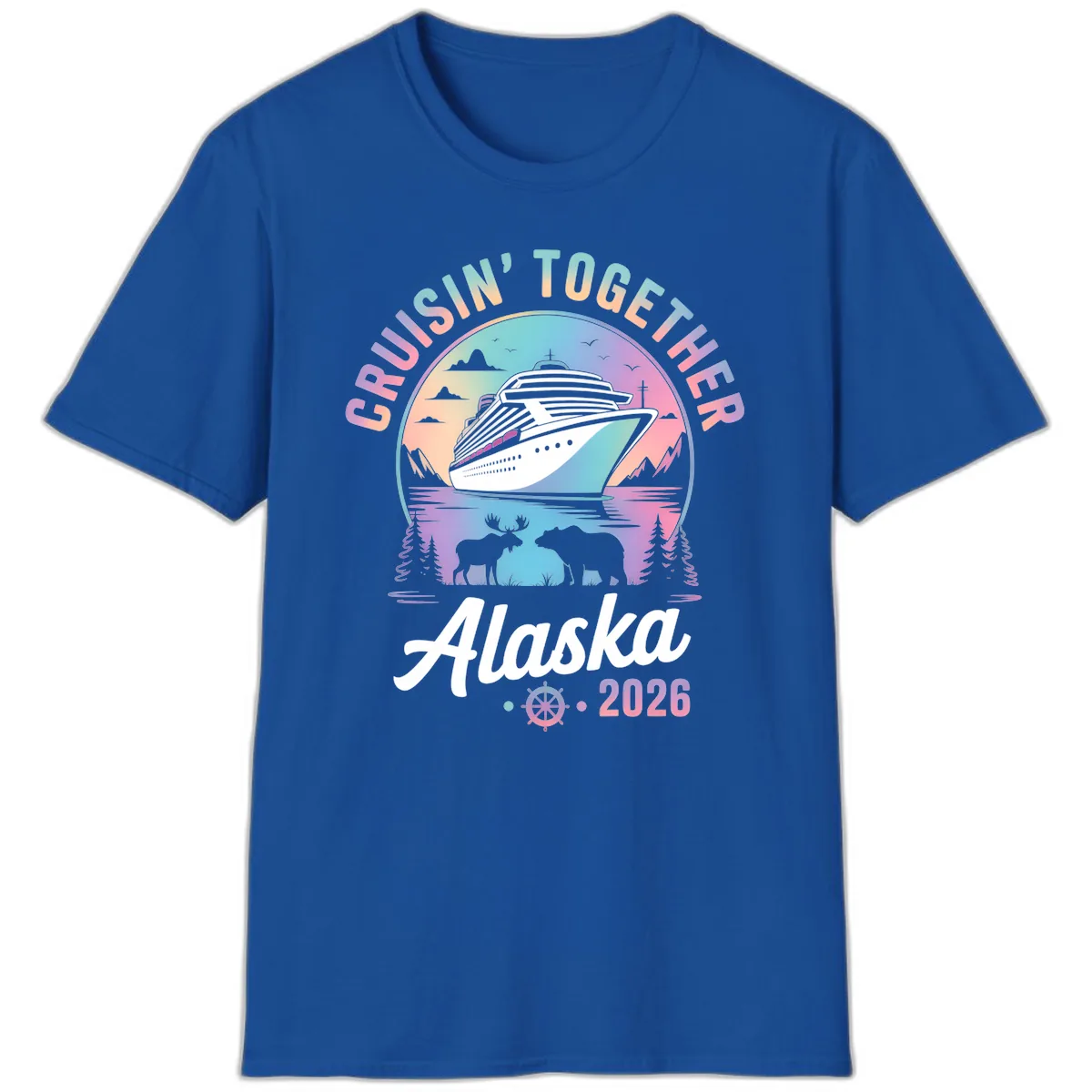Cruisin' Together Alaska 2026 Cruise T-Shirt in Royal