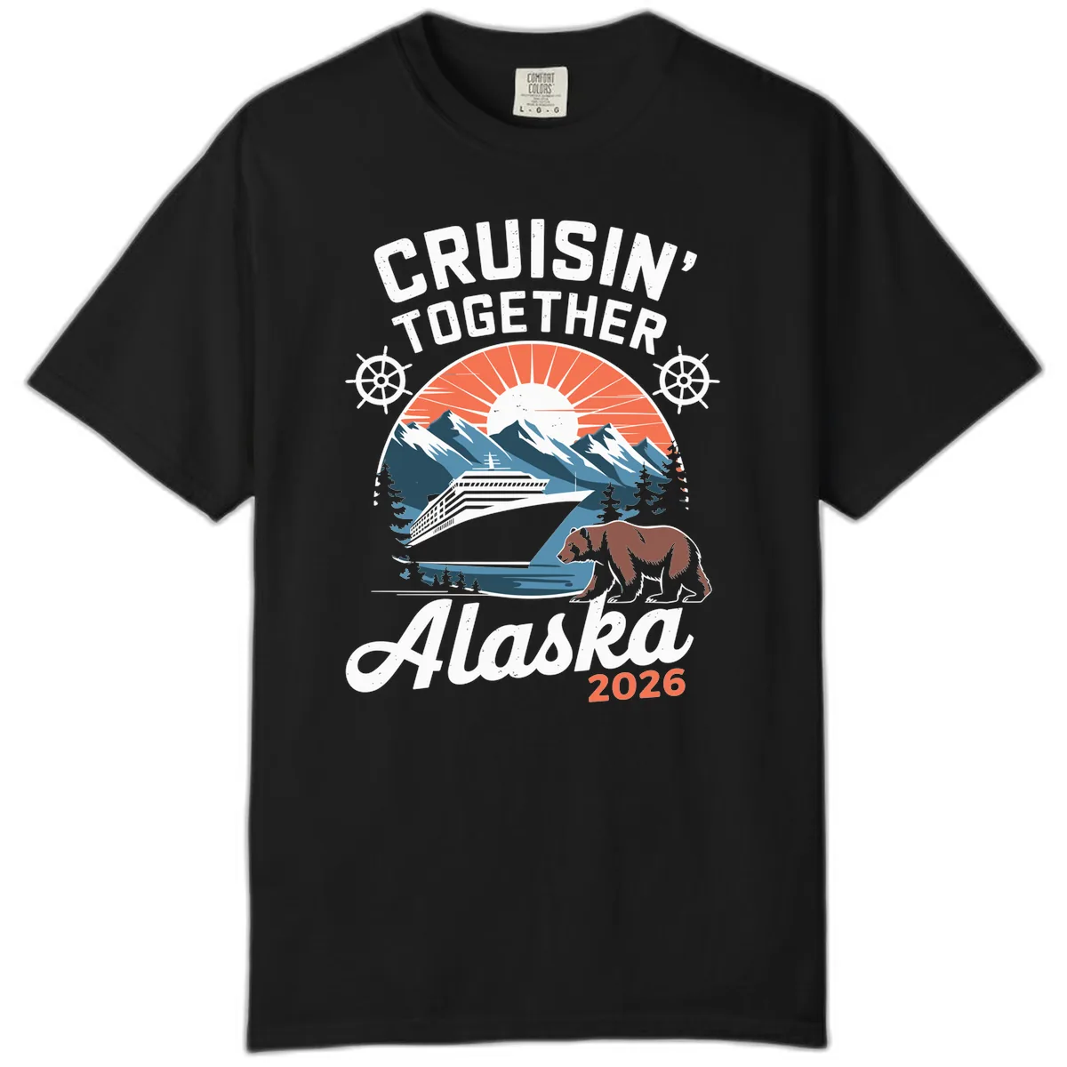 Cruisin' Together Alaska 2026 Scenic Cruise Comfort Color in Black