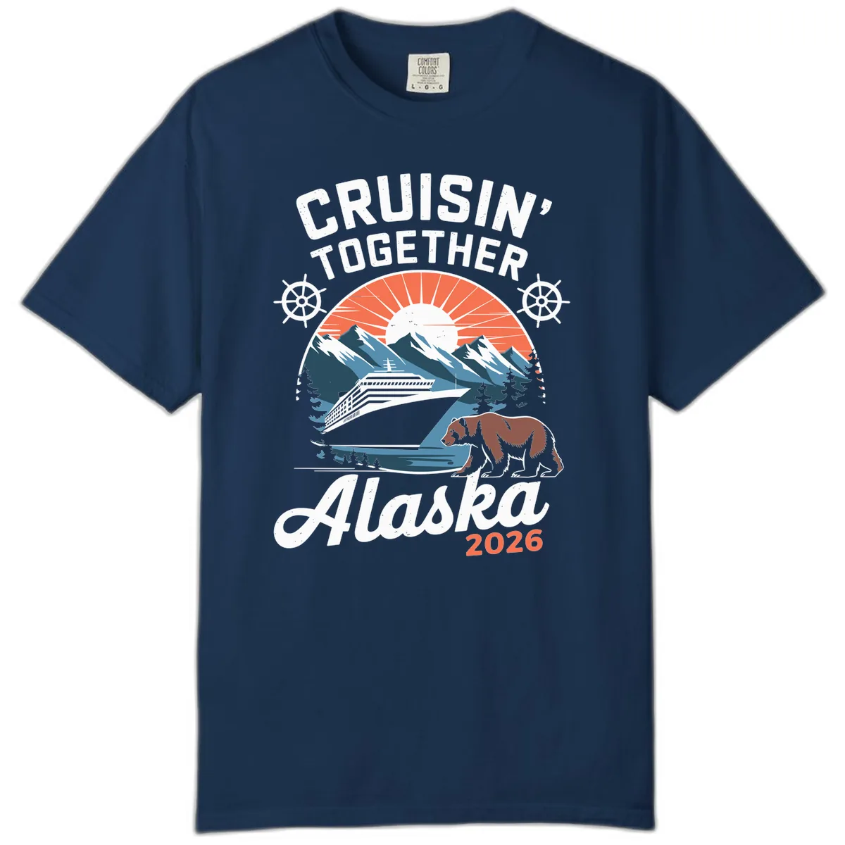 Cruisin' Together Alaska 2026 Scenic Cruise Comfort Color in Navy