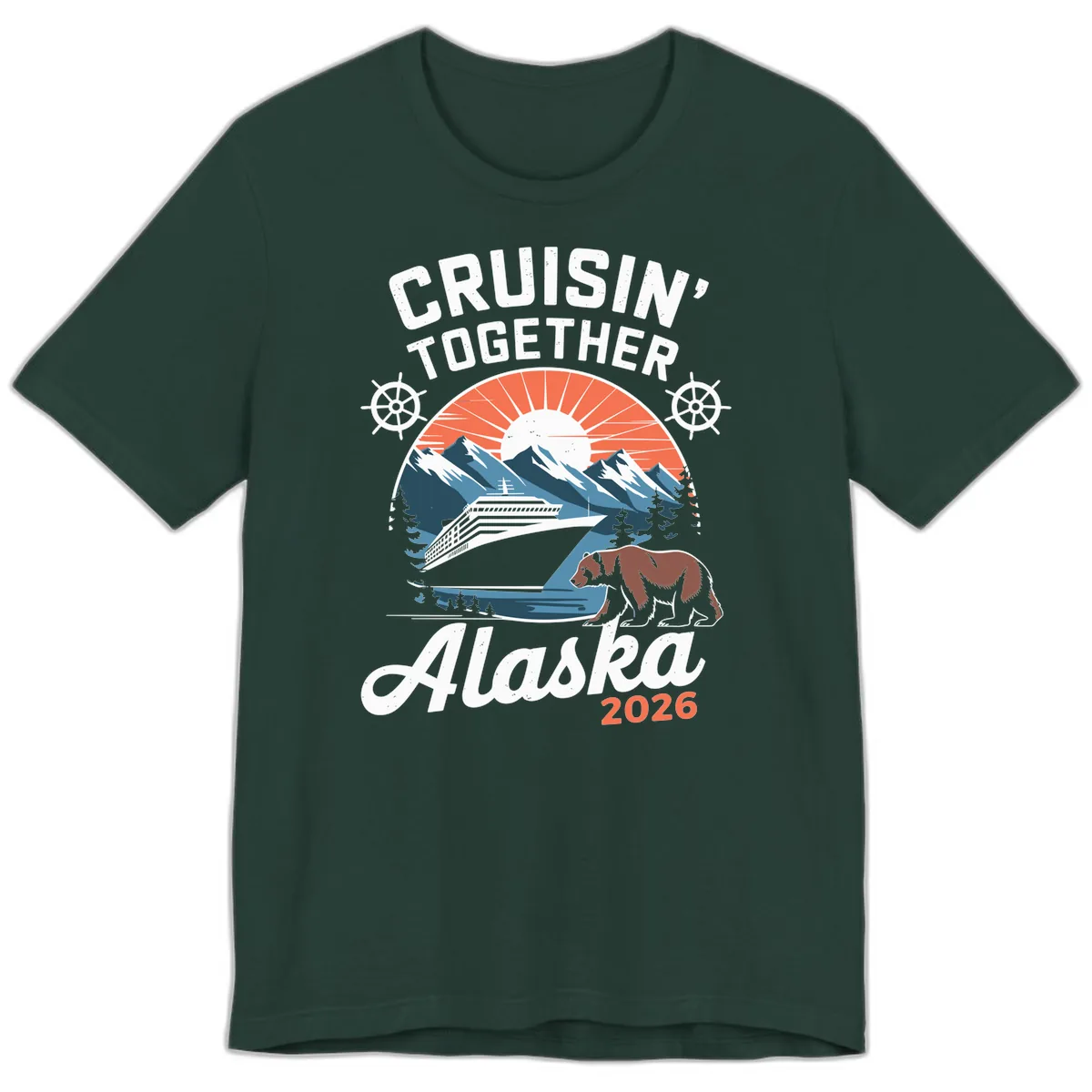 Cruisin' Together Alaska 2026 Scenic Cruise Premium T-Shirt in Forest