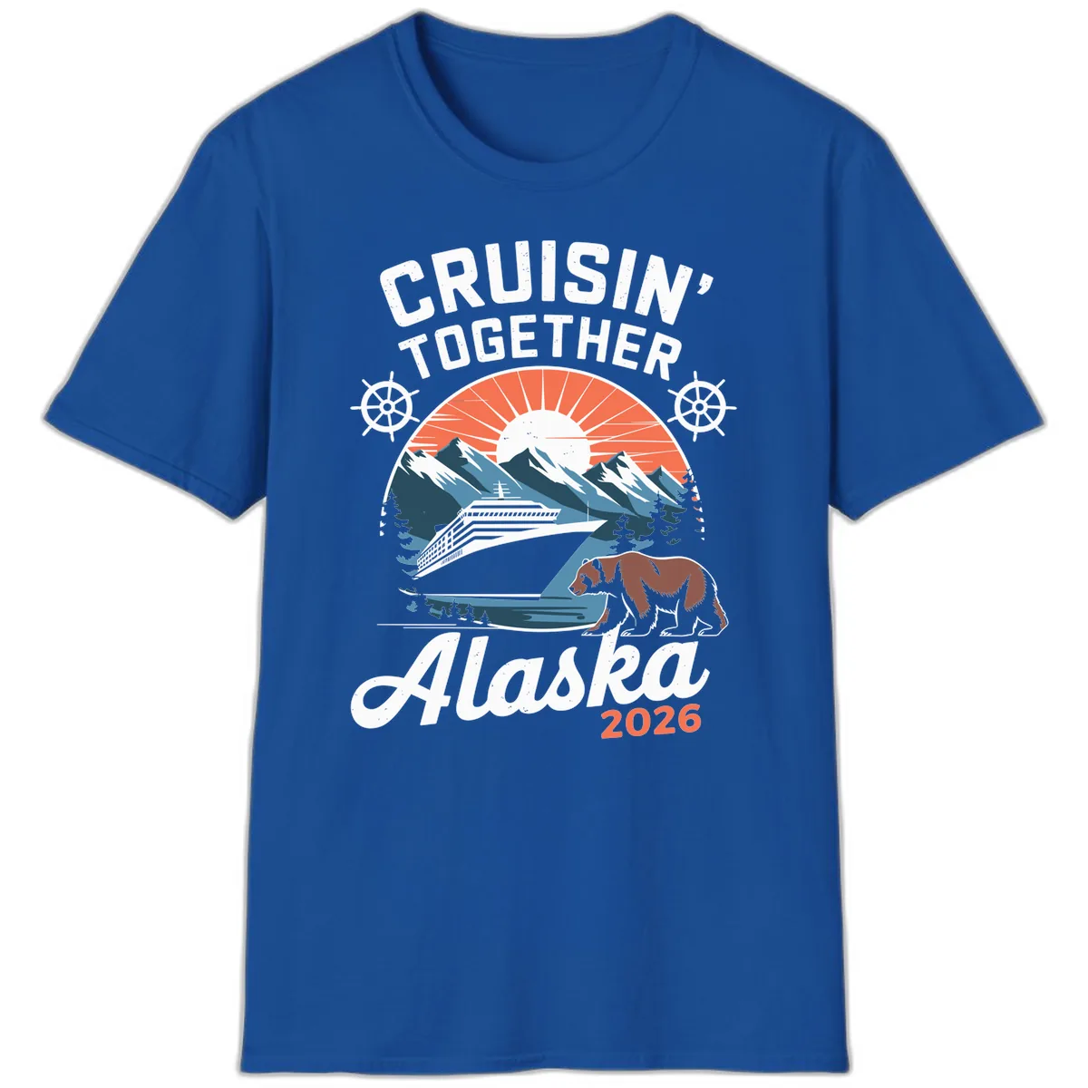 Cruisin' Together Alaska 2026 Scenic Cruise T-Shirt in Royal