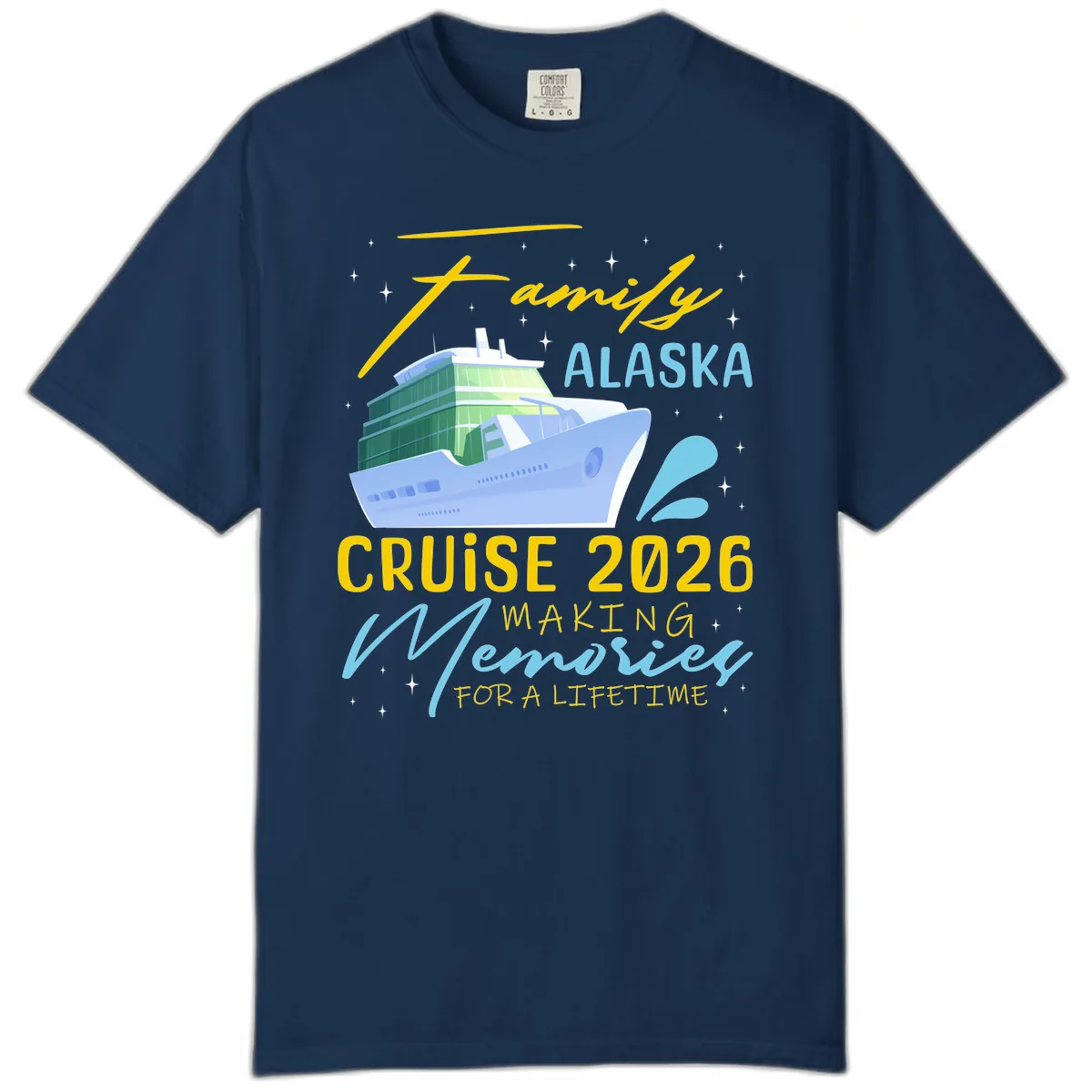 Family Alaska Cruise 2026 Memories Design Comfort Color in Navy