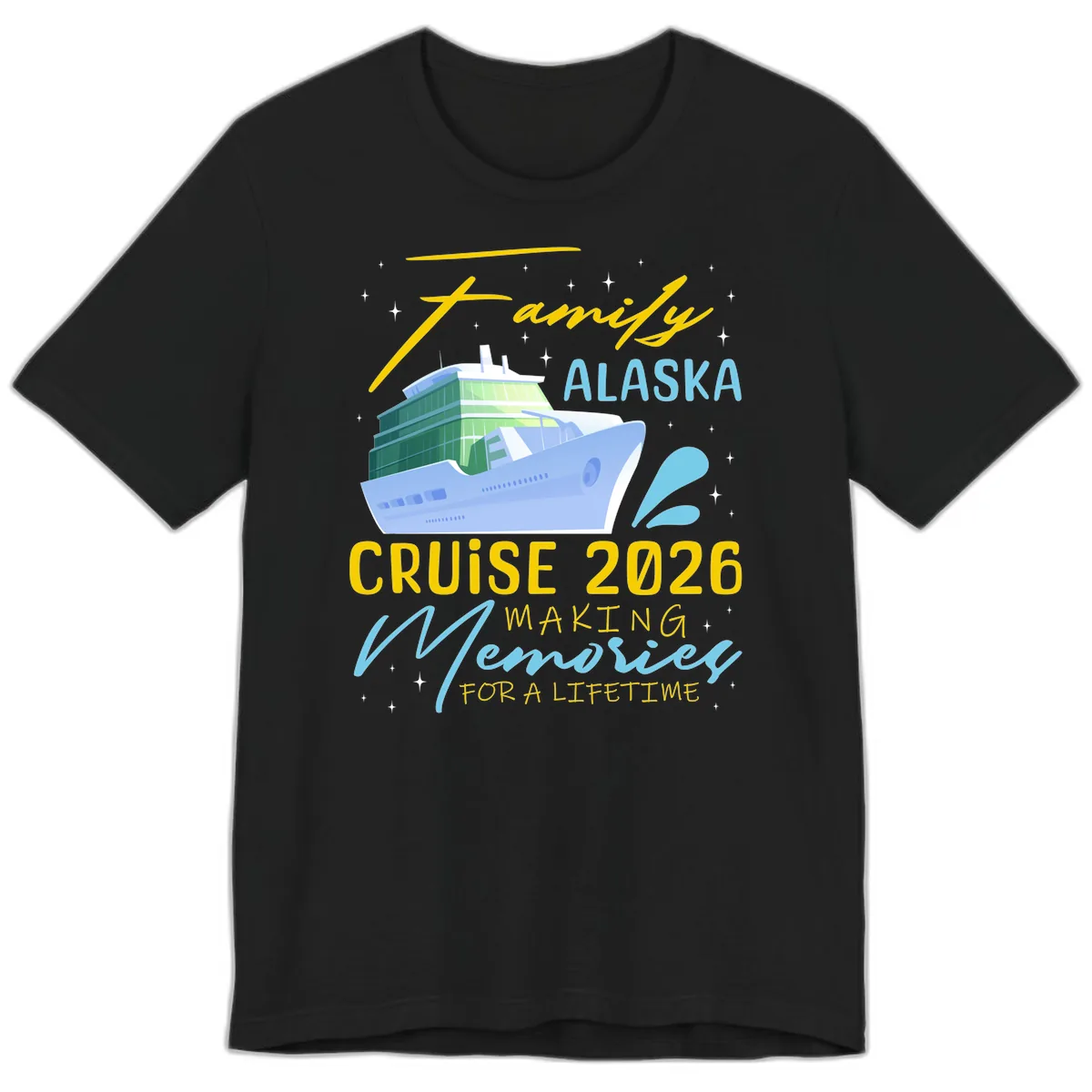 Family Alaska Cruise 2026 Memories Design Premium T-Shirt in Black