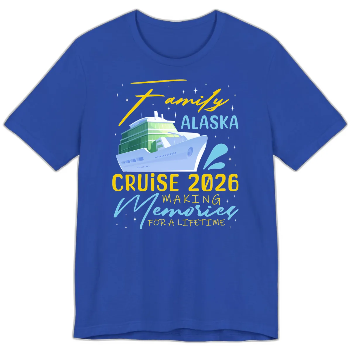 Family Alaska Cruise 2026 Memories Design Premium T-Shirt in True Royal