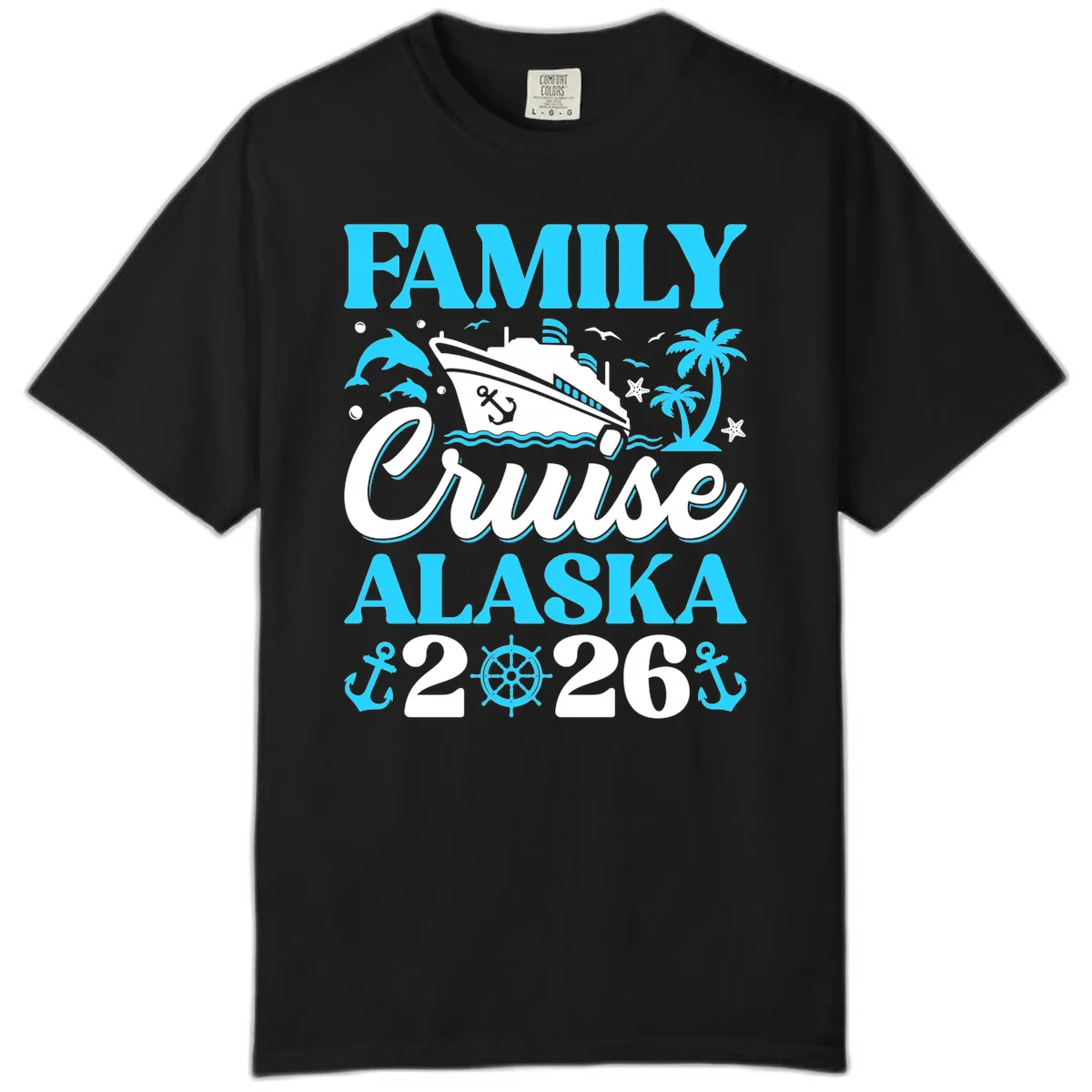 Family Cruise Alaska 2026 Design Comfort Color in Black