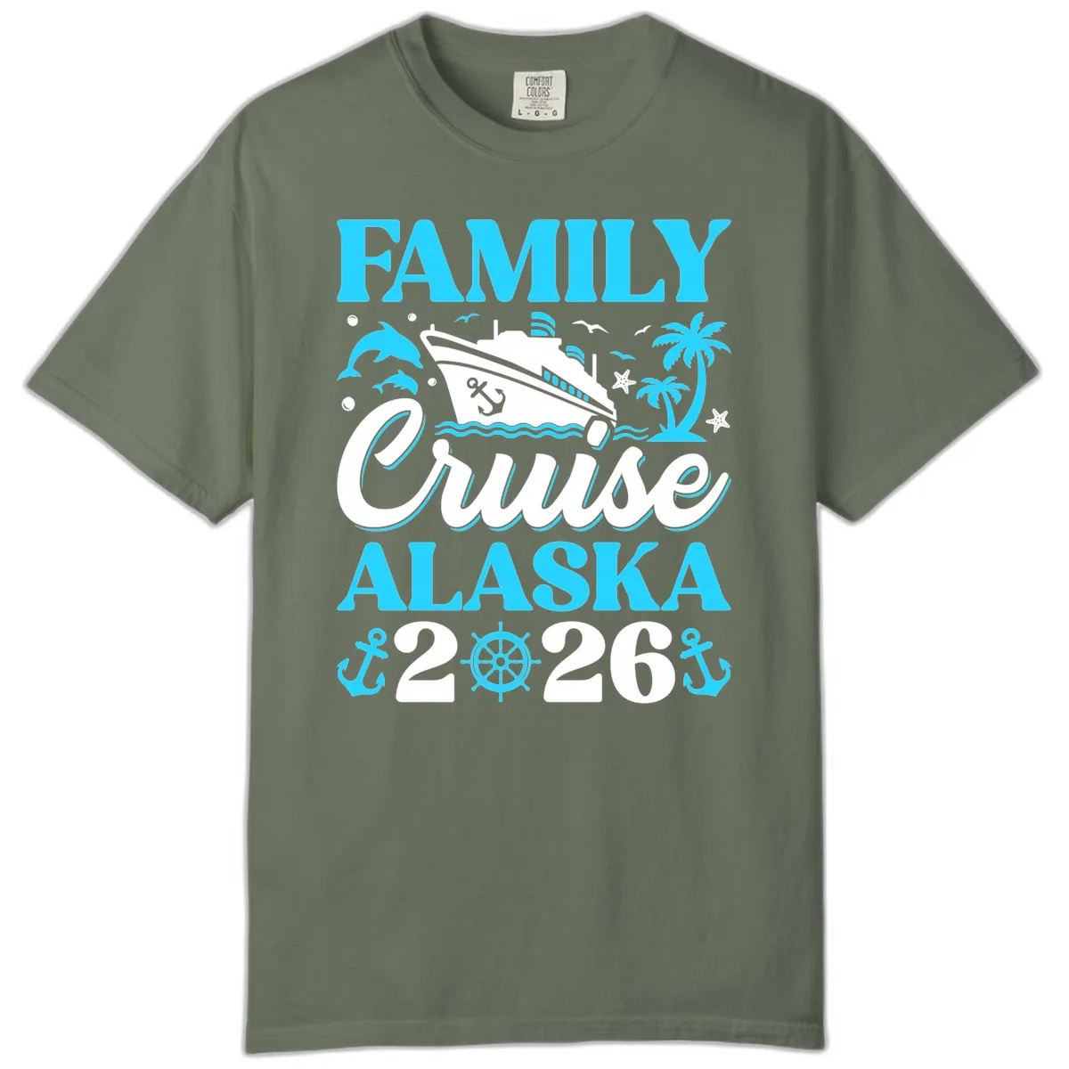 Family Cruise Alaska 2026 Design Comfort Color in Moss