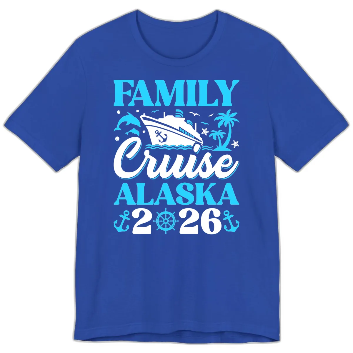 Family Cruise Alaska 2026 Design Premium T-Shirt in True Royal