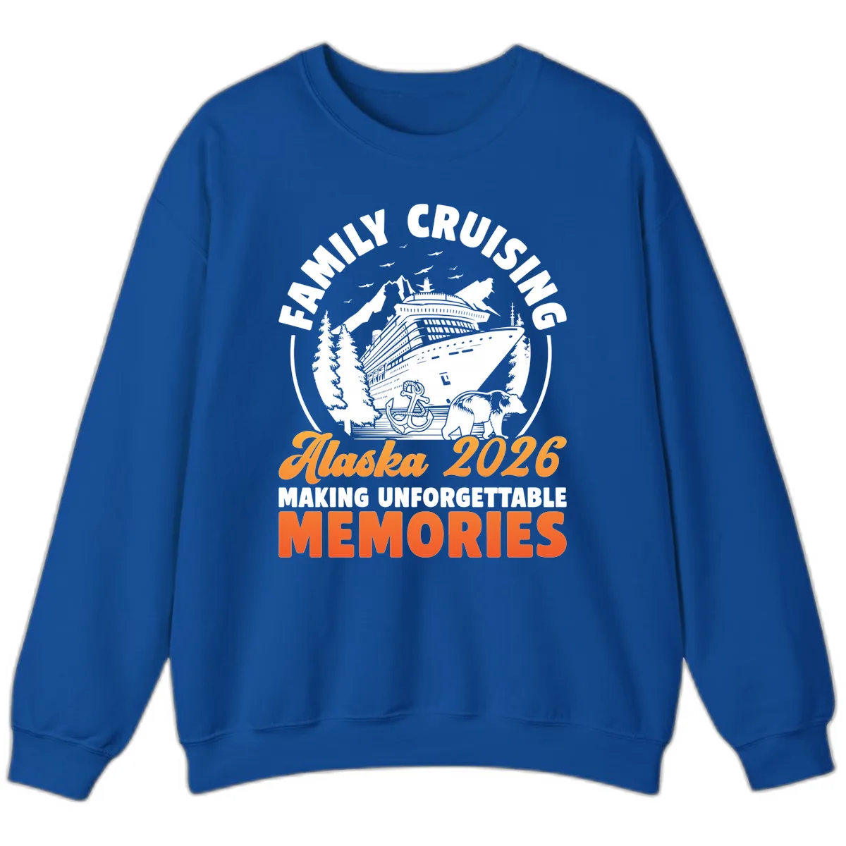 Family Alaska Cruise 2026 Scenic Badge Sweatshirt in Royal