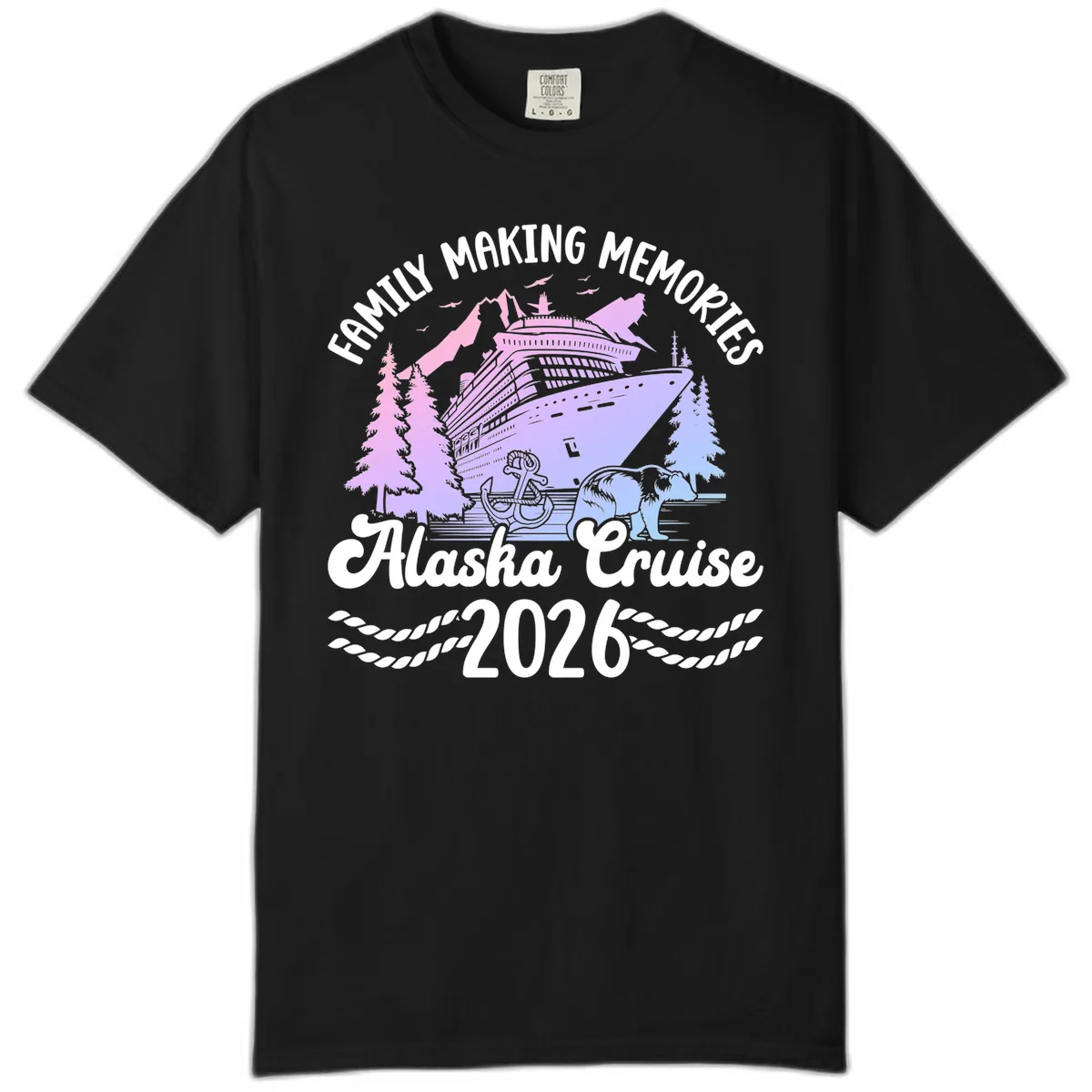Family Memories Alaska Cruise 2026 Design Comfort Color in Black