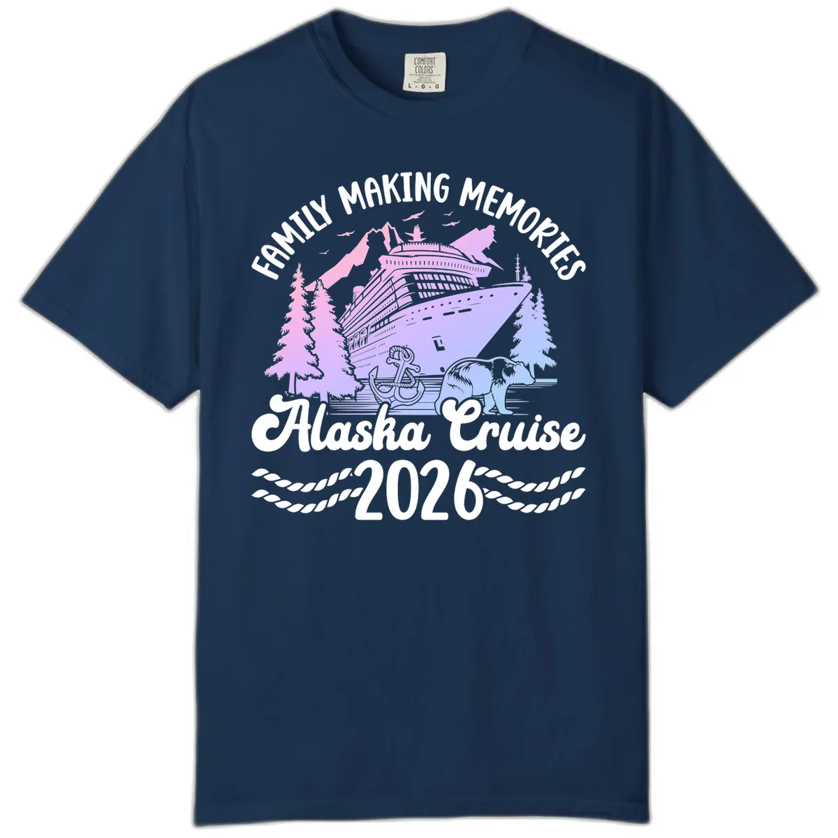 Family Memories Alaska Cruise 2026 Design Comfort Color in Navy