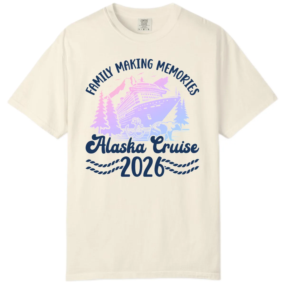 Family Memories Alaska Cruise 2026 Design Comfort Color in Ivory