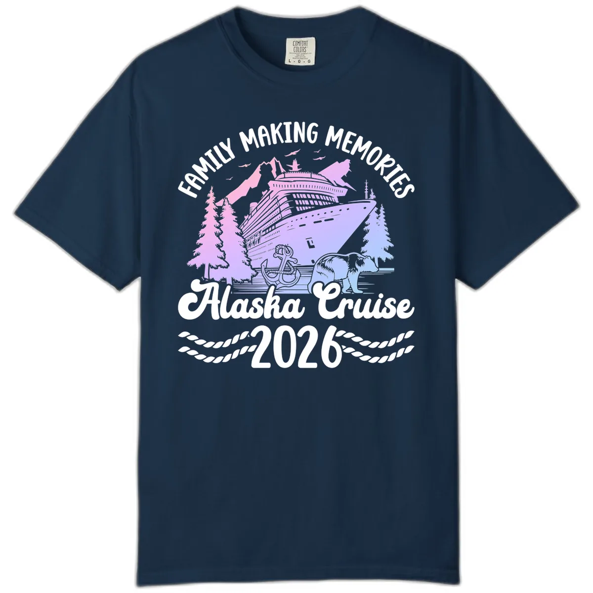Family Memories Alaska Cruise 2026 Design Comfort Color in True Navy