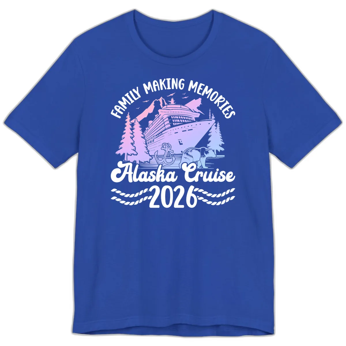 Family Memories Alaska Cruise 2026 Design Premium T-Shirt in True Royal