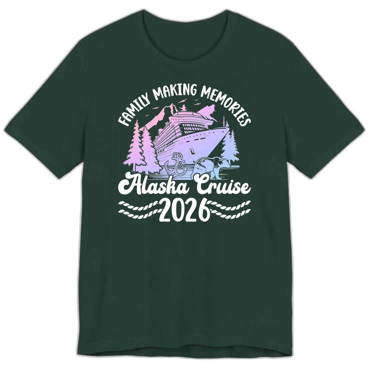 Family Memories Alaska Cruise 2026 Design Premium T-Shirt in Forest