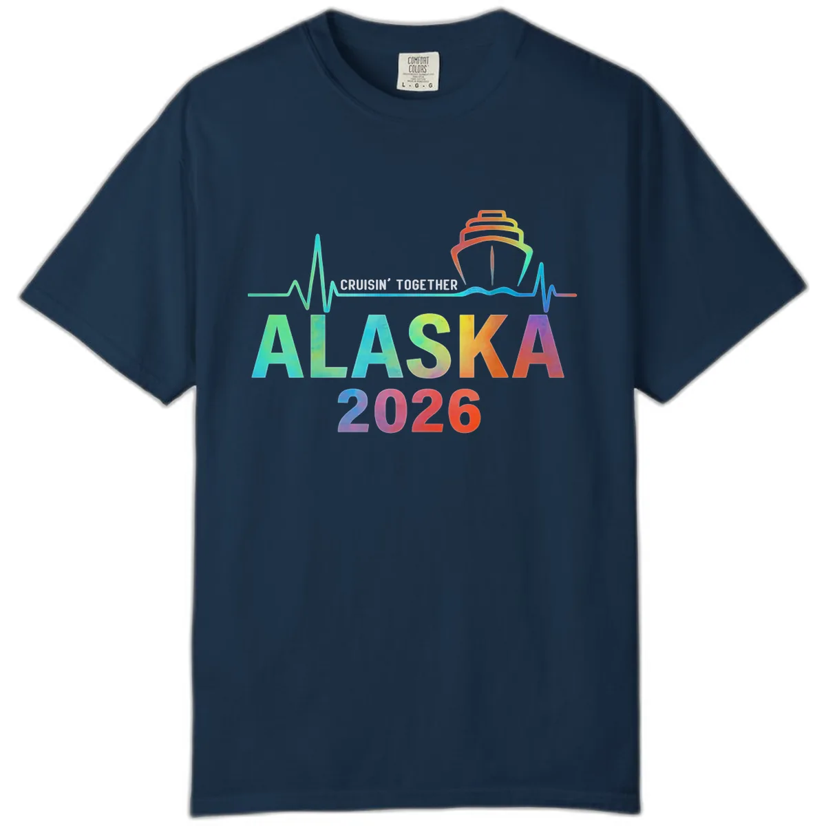 Cruisin' Together Alaska 2026 Cruise Design Comfort Color in True Navy