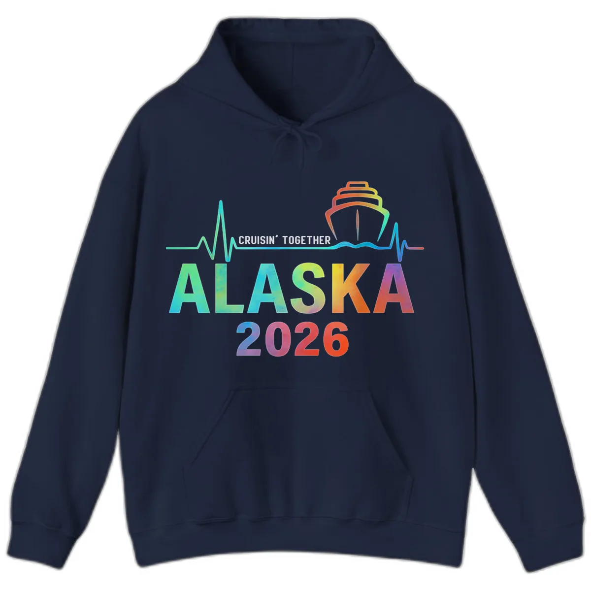 Cruisin' Together Alaska 2026 Cruise Design Hoodie in Navy