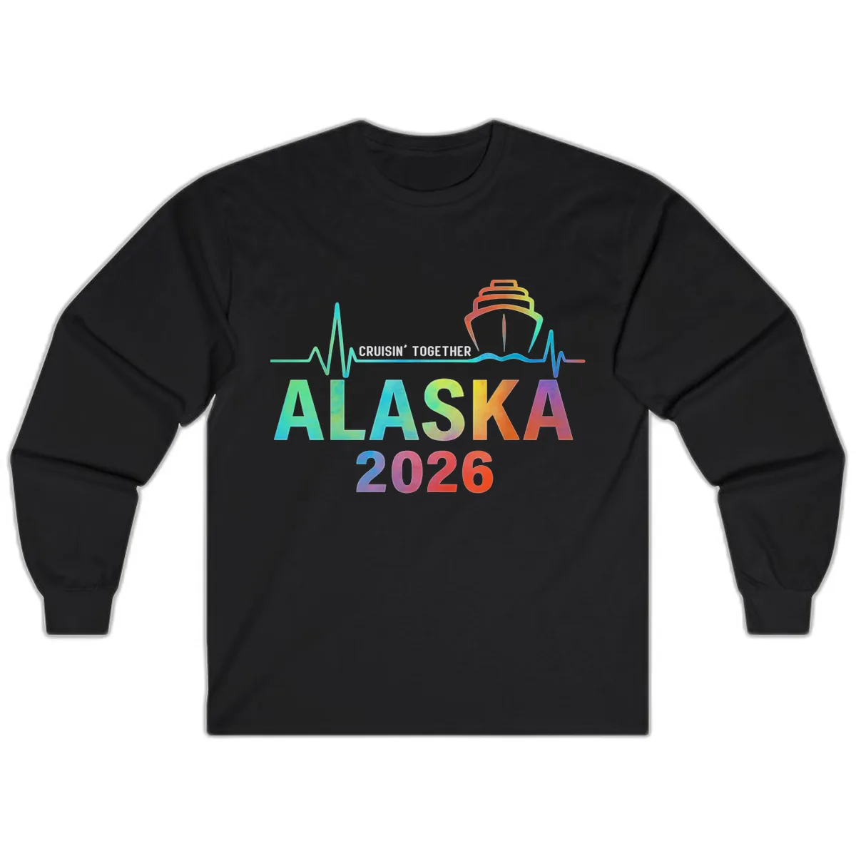 Cruisin' Together Alaska 2026 Cruise Design Long Sleeve in Black