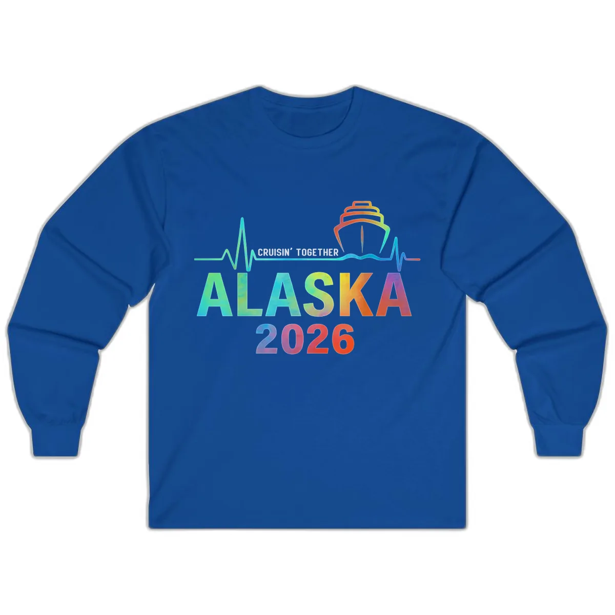 Cruisin' Together Alaska 2026 Cruise Design Long Sleeve in Royal
