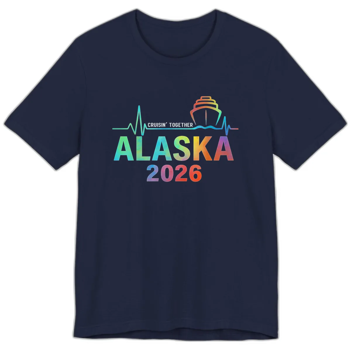 Cruisin' Together Alaska 2026 Cruise Design Premium T-Shirt in Navy