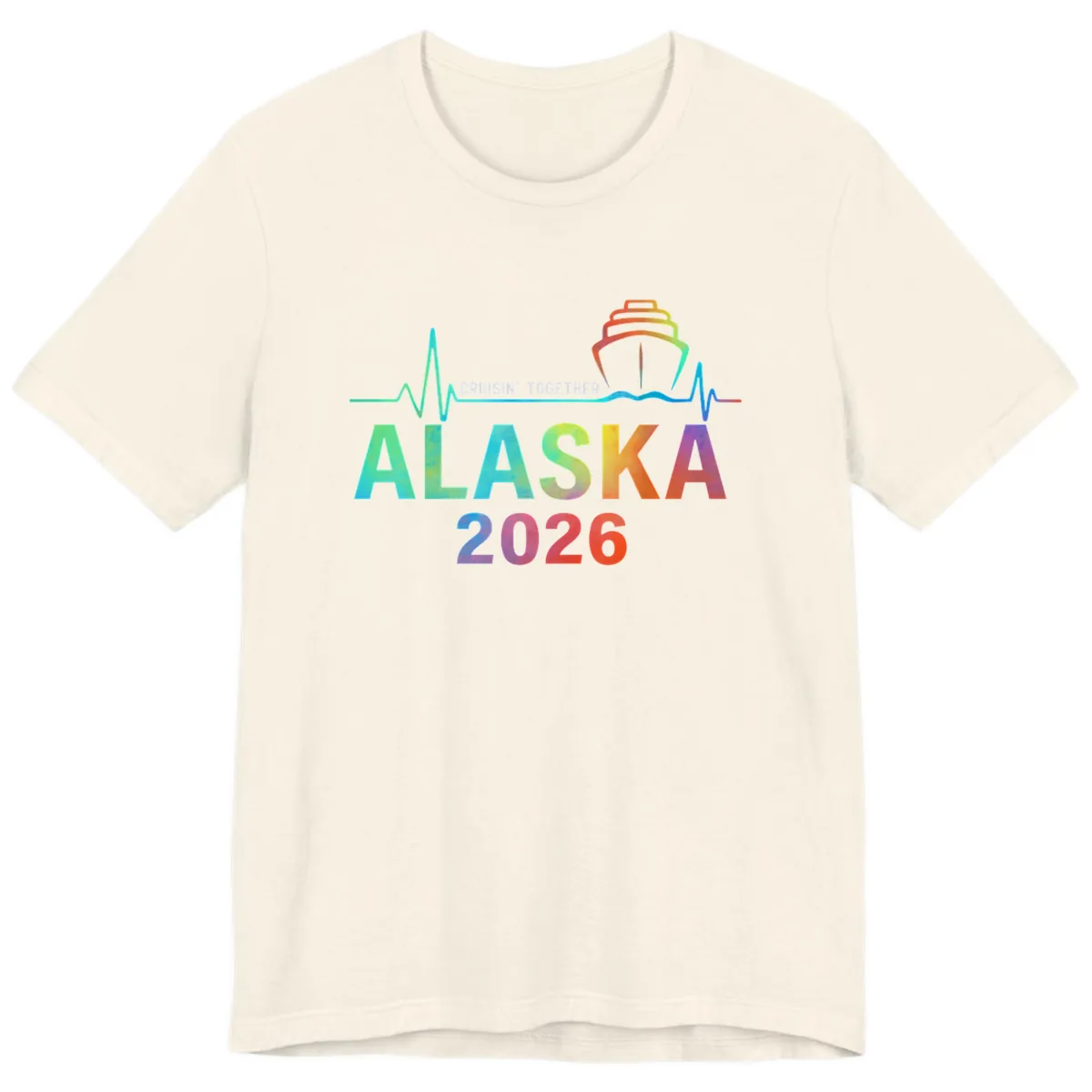 Cruisin' Together Alaska 2026 Cruise Design Premium T-Shirt in Natural