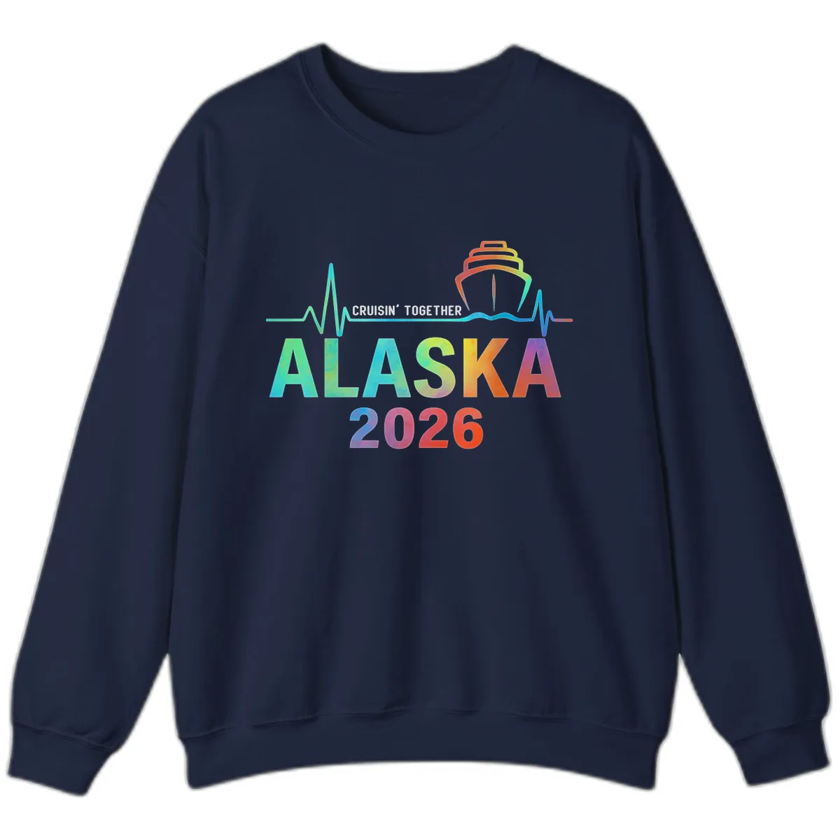 Cruisin' Together Alaska 2026 Cruise Design Sweatshirt in Navy