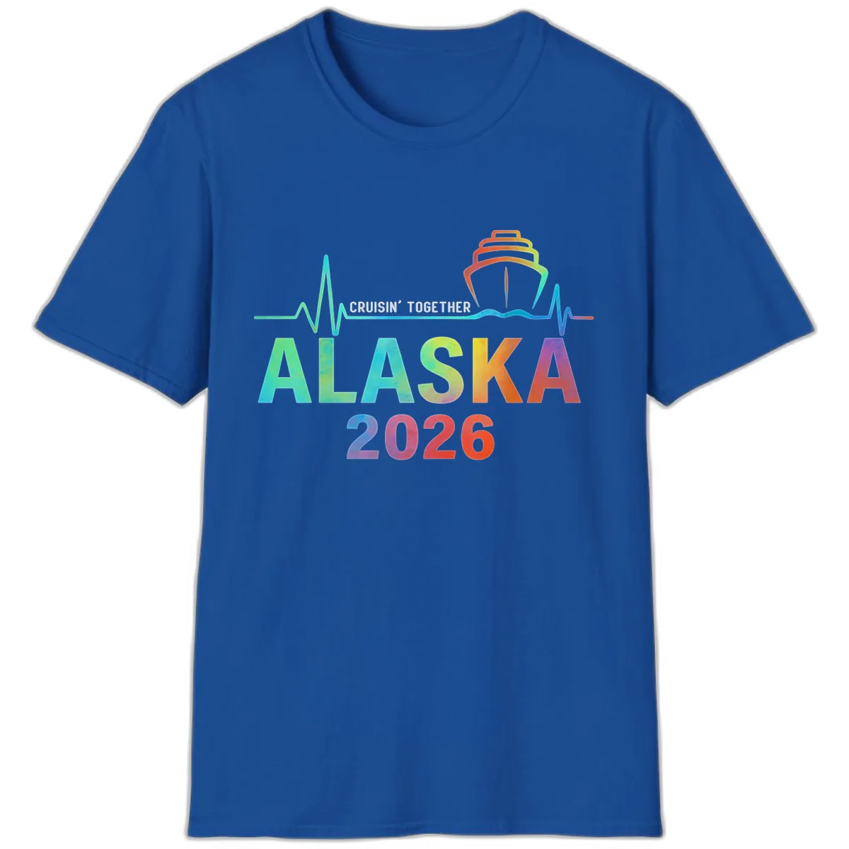 Cruisin' Together Alaska 2026 Cruise Design T-Shirt in Royal