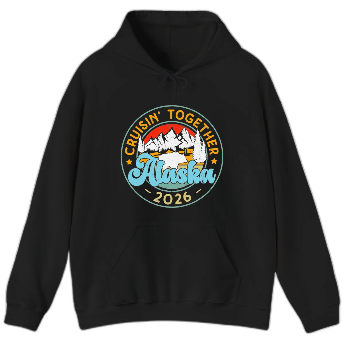 Cruisin' Together Alaska 2026 Badge Hoodie in Black